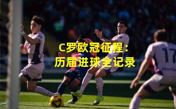 C罗欧冠征程:历届进球全记录